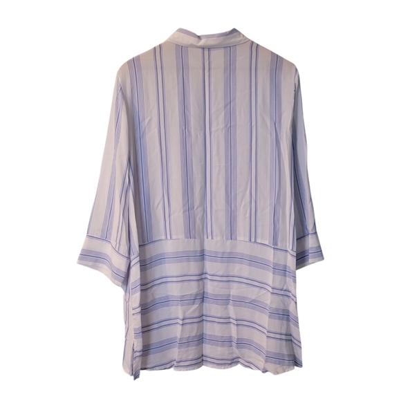 Soft Surroundings Ladson Blue and White Striped Tunic Top L - Picture 8 of 8